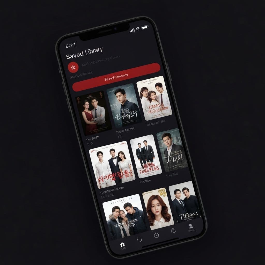 Library collection of saved dramas